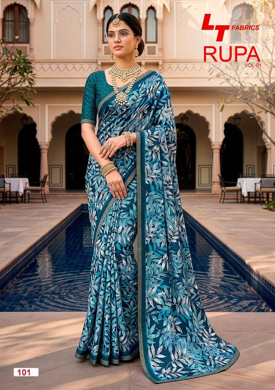 RUPA VOL- 1 By KASHVI CREATION 101 To 108 Series Indian Traditional Wear Collection Beautiful Stylish Fancy Colorful Casuals Wear Dola Silk Print Sarees At Wholesale Price